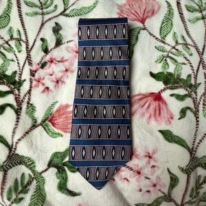 Geoffrey Beene Navy and Pink Geometric Tie